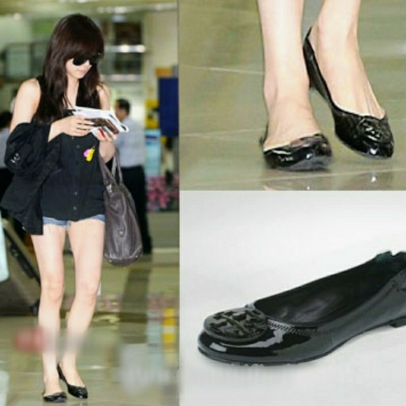 HP 3x! 🎉 Tory Burch Patent Leather Reva Flats - Picture 5 of 5